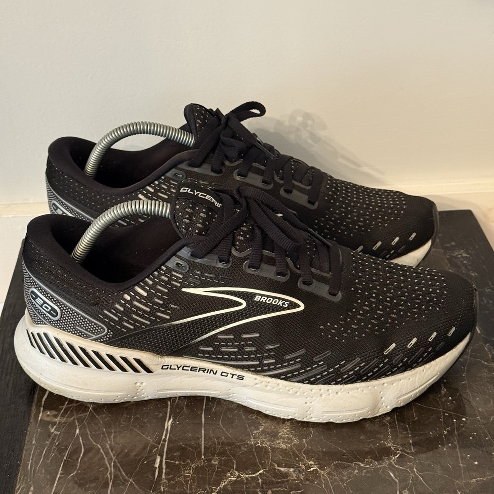 Brooks Adrenaline GTS 20 Running Shoes Sneakers Black White Mens Size 10